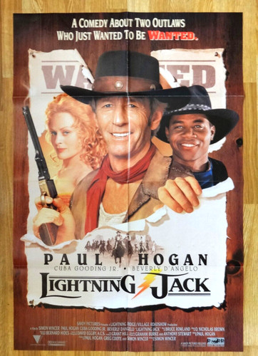 LIGHTNING JACK - Paul Hogan is a Wild West Outlaw - 1994 Original Movie poster