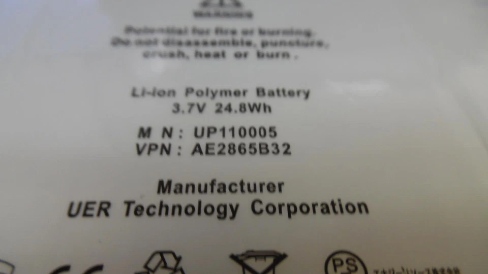 NUEVA Batería Tablet OEM Lenovo S2109A-F S2109A 9" PN UP110005 AE2865B32 73041798 Foto 2 de 2