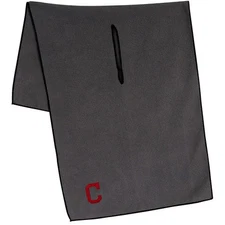 CLEVELAND INDIANS GRAY MICROFIBER WAFFLE GOLF TOWEL 19"X41" NEW 