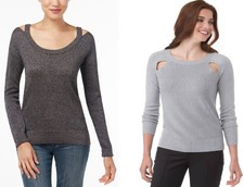 WOMENS MICHAEL KORS REGAL CUTOUT COLD SHOULDER SWEATERS VARIOUS SIZE COLOR