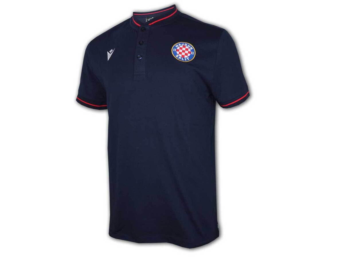 Hajduk Split Polo Jersey Navy Macron Hajduk Travel Staff Polo Shirt Size M  - 3XL