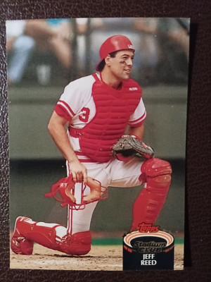 JEFF REED CINCINNATI REDS 1992 TOPPS STADIUM CLUB BASEBALL #487 | eBay