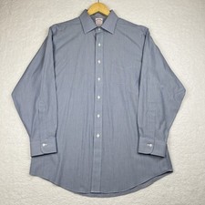 Brooks Brothers Oxford Button Blue Striped Shirt 16 33 Supima Madison