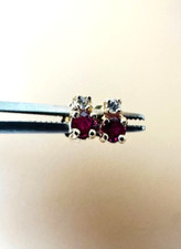 Estate 14K Yellow Gold Ruby Stud Earrings