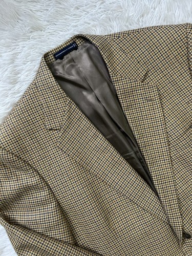 Roundtree & Yorke Houndstooth Blazer Sports Coat Wool Linen & Silk Blend SZ 44L - Picture 5 of 18
