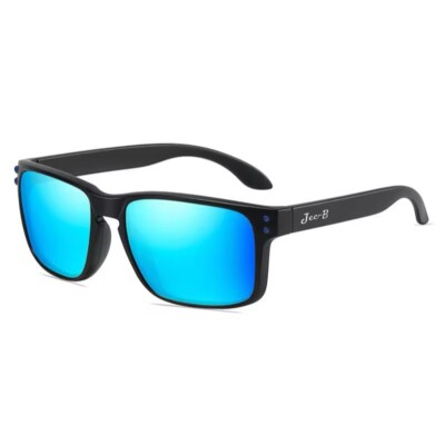 Jec-B Herren Sonnenbrille Polarisiert Sport Carbon UV400 Verspiegelt Matt JC8