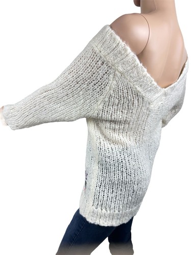 Rip Curl Coastal Slouchy Lagenlook Sheer Knit Sweater Wool Blend Women Sz L EUC! - Picture 5 of 9