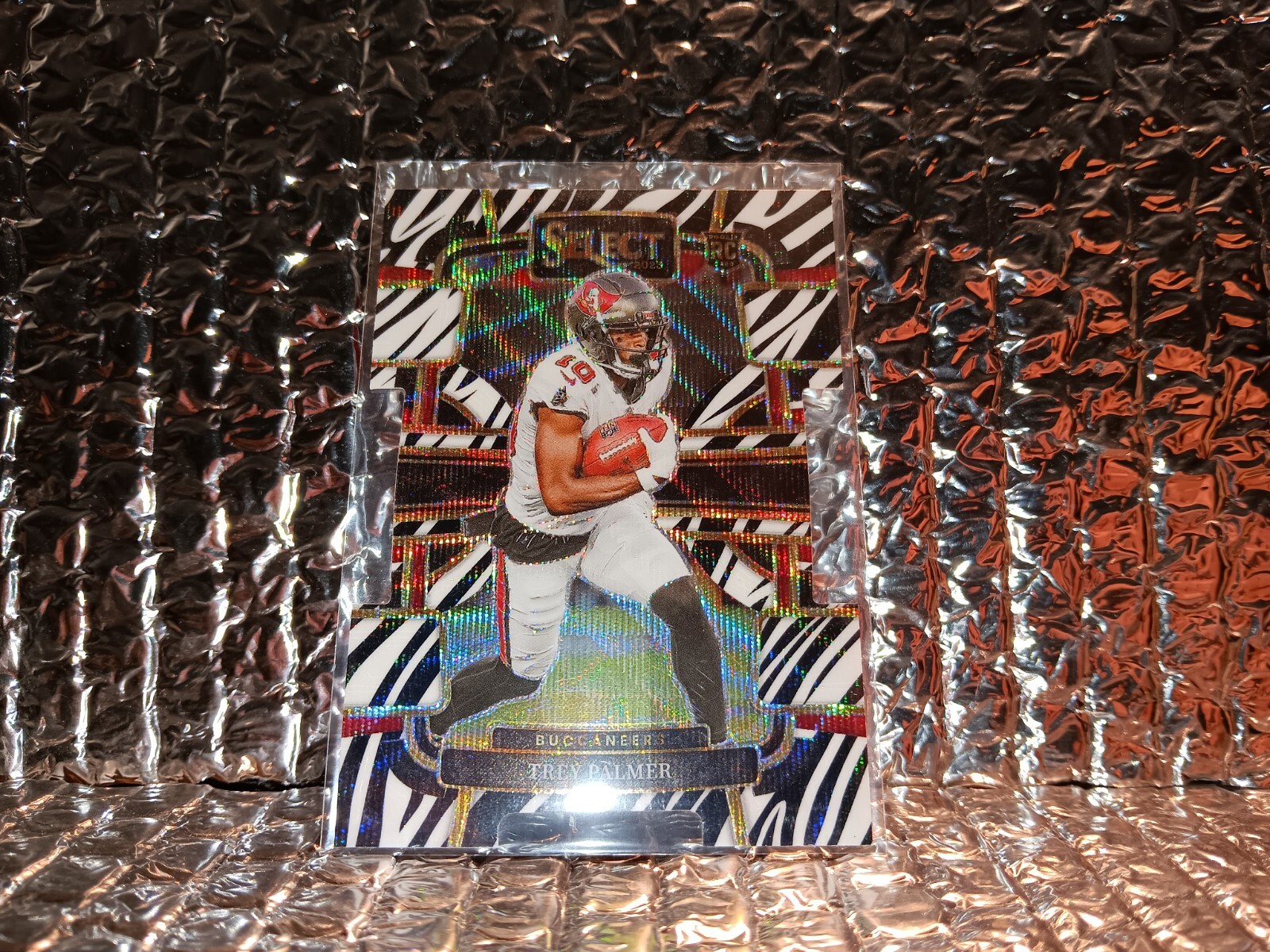 2023 Panini Select - Trey Palmer - Zebra Prizm Die-Cut #94 - Rookie (RC)