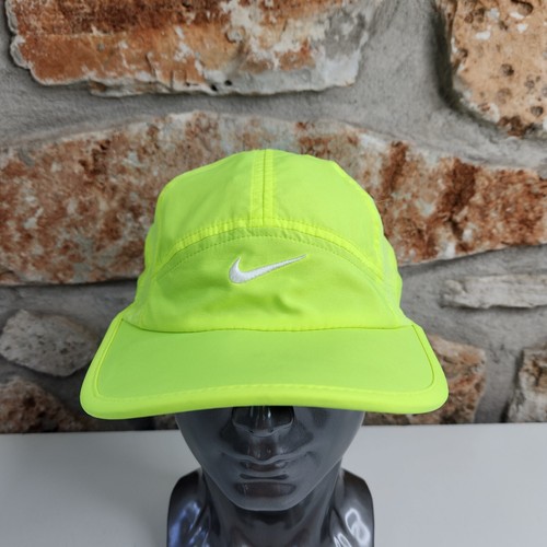 NIKE Featherlight 2.0 Adjustable Running Hat/Cap-Volt/White Unisex 613968-702 - Picture 2 of 8