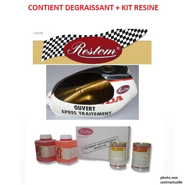 Restom Poly 5 kit traitement resine pour reservoir essence de 5 a 15l