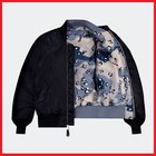 QILO x WHITE PHOSPHOR x ALPHA INDUSTRIES MA-1 BOMBER BLUEBERRY CHOCO CHIP Medium