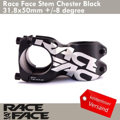 Race Face Chester x 50mm +/-8 degree Vorbau Schwarz Mountain Fahrrad  Vorbau