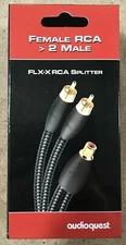 AudioQuest Y splitter Adapter One RCA Female to Two RCA Male 6 Inch Cable