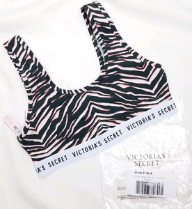 Victoria-039-s-Secret-Logo-Cotton-Scoop-Bralette-In-Leopard-Print-Women-039-s-Sz-M-NWT