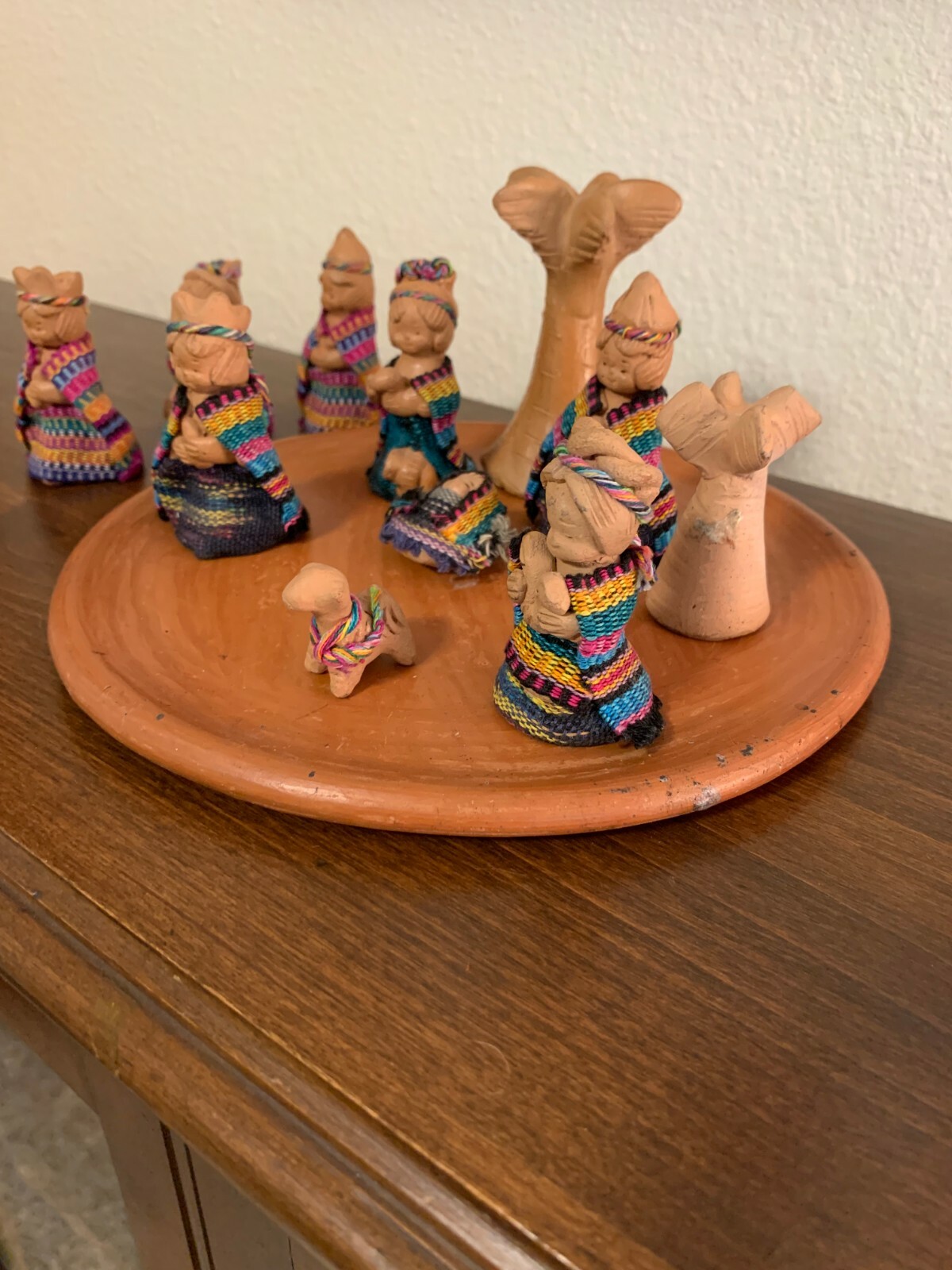 CHRISTMAS ETHNIC CLAY FIGURINES NATIVITY SCENE eBay