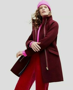 j crew red wool coat