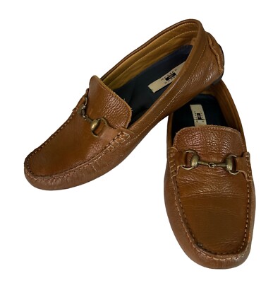 Joseph Abboud Mens Brown Leather Casual Dress Loafers Size 8.5M Joseph Abboud Leather Upper Brown Casual Shoes for Men for  main image 3