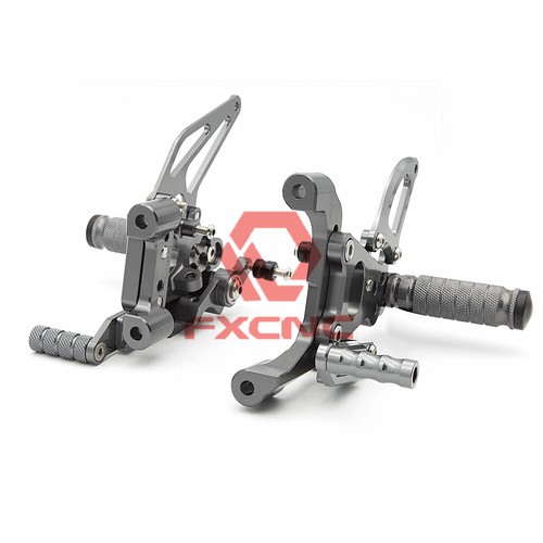 Reposapiés delanteros CNC grises juegos traseros estriberas para 2012-2014 1199 Panigale 2013 - Imagen 5 de 12