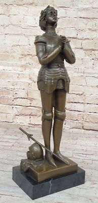 Joan Von Arc Original Messingskulptur: Handgemacht Kunstwerk, Wachs Methode Gift