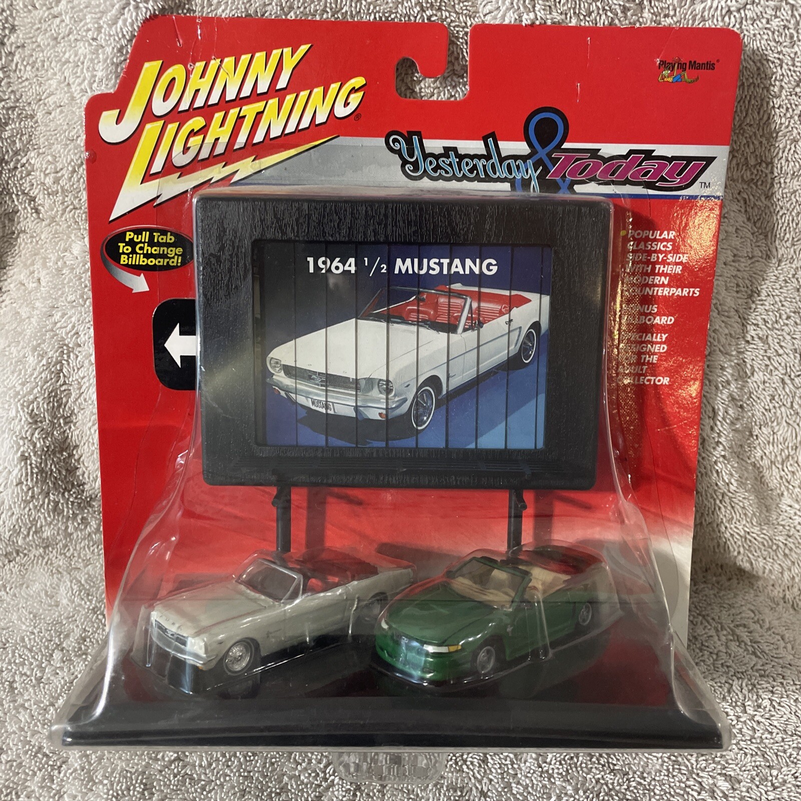 Johnny Lightning Yesterday & Today -  1964 1/2 Mustang and 2001 Mustang 1:64 NIP