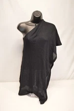 NWT Silvan Cape Bamboo Rich Black Ponchos Size OS