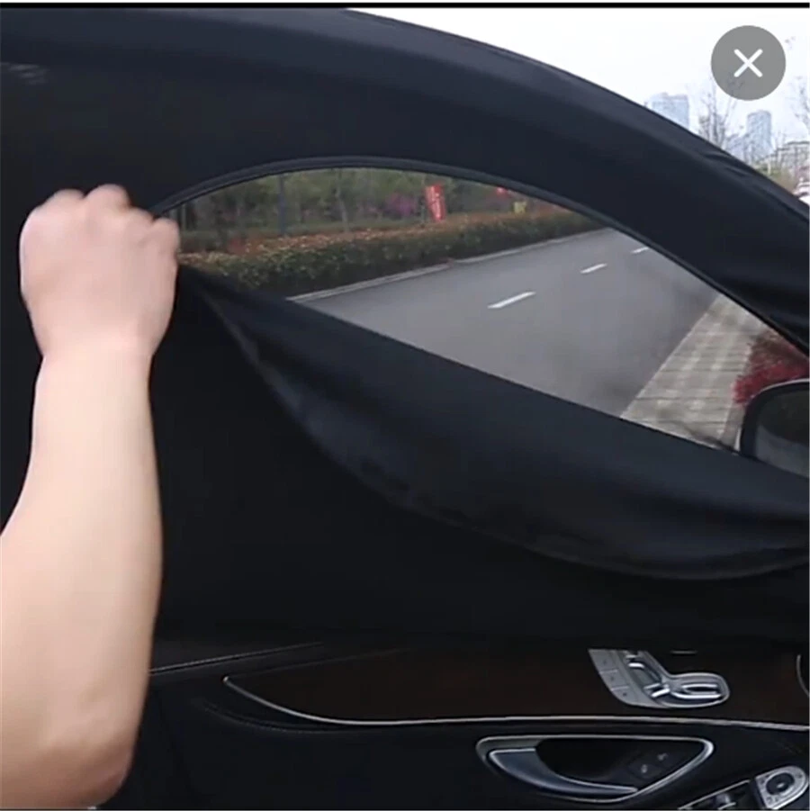 Malla de gasa transpirable bloqueador solar cortina ventana lateral coche SUV con cremalleras 4 piezas Foto 4 de 4