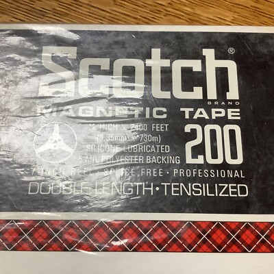 3m Scotch Magnetic Tape 200 Reel to Reel 1/4 inch x 2400 Feet