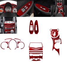 17pcs Red Carbon Fiber Full Interior Set Cover Trim For Nissan 370z 2009-2020 17pcs Red Carbon Fiber Full Interior Set Cover Trim For Nissan 370z 2009-2020