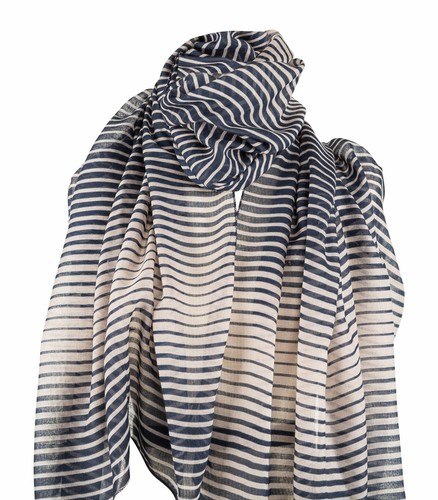 Michelsons of London Graduated Stripe Ladies Scarf - Picture 4 of 18