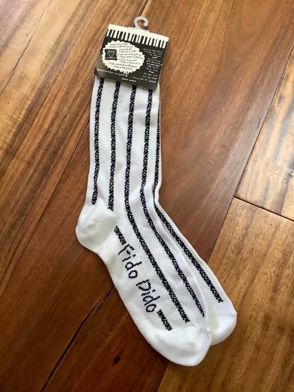 Fido Dido Fido Lined Striped Socks 1985 New With Tag