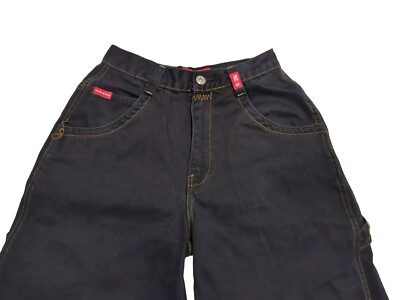 Flaws Read) JNCO Jeans Embroidered Crown Carpenter Shorts 26x12