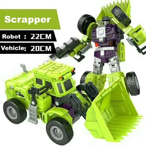 6 In 1 Deformable Robot Devastator Action Figures Engineering Car Truck Toy 44cm - 第 14/24 張圖片
