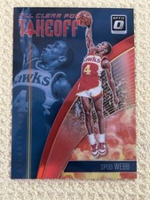 2018-19 Panini Donruss Optic All Clear for Takeoff Red Prizm /99 Spud Webb #7
