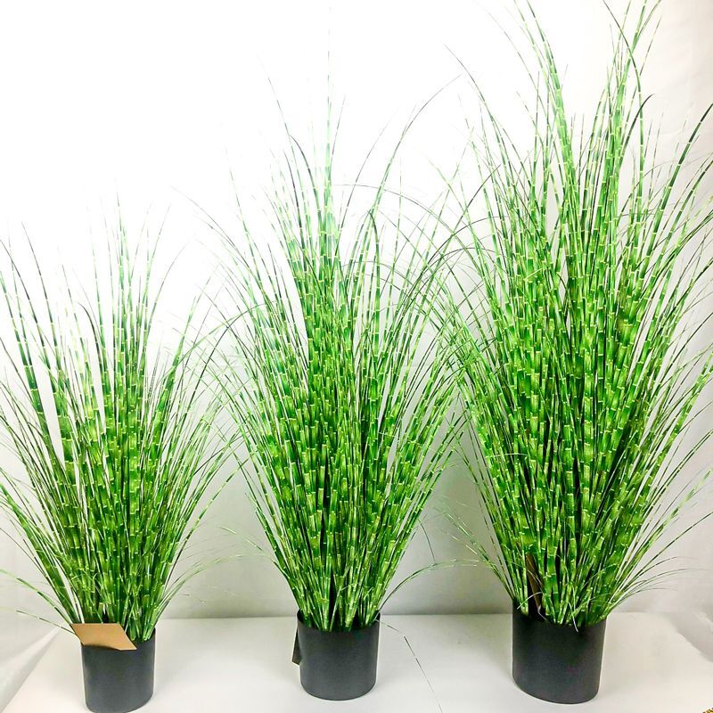 Grass Potted Artificial Plants False Reed Leaf PVC Home Office