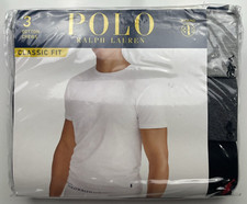 Polo Ralph Lauren Classic Fit Multicolor Cotton Crew 3 Pack T-Shirts Size Small