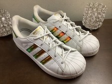 Adidas Originals Superstar Iridescent Gold/Red/Green CP9838 Youth Sz 3