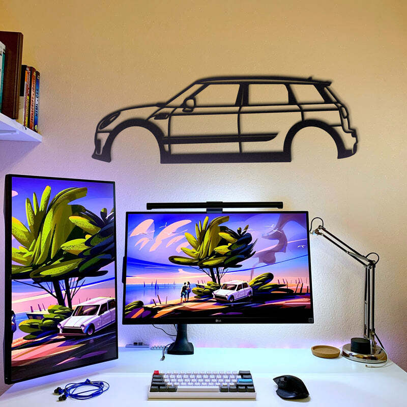 3D Acrylic Metal Car Wall Art USA Cooper Clubman Auto Poster Home Decor-image