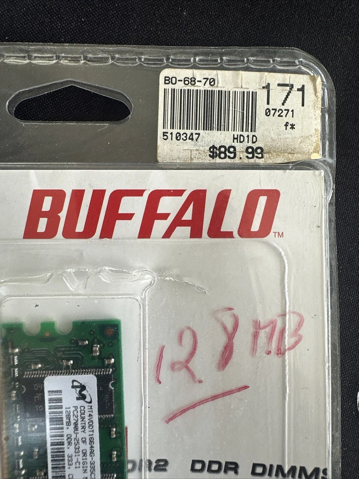 Pair BUFFALO - DD4003-1GB/BR PC3200 DDR-400MHz CL3 Memory Module - Image 3 of 4