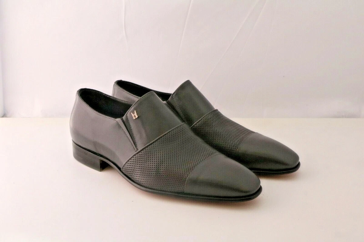 Moreschi Men s Grey Kangaroo Leather Dress Shoes 5 6 US 6 7 US