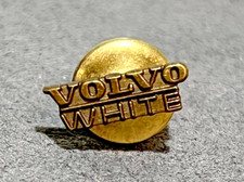 Vintage "Volvo White" Truck Lapel Pin Bronze Tone Souvenir Collectible HTF