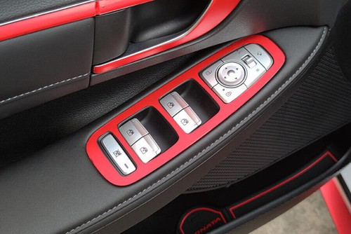 For Hyundai Sonata 2020-2023 Red Sticker Glass Window Lifting Panel Cover Trim - Picture 4 of 16