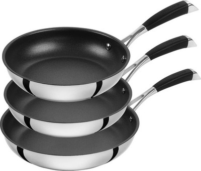 ZWILLING Poletto Pfanne Set Diamant Bratpfanne 3 tlg. Edelstahl Antihaft 20-28cm