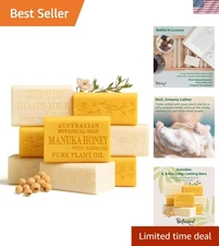 Australian Botanical Goats Milk Soap and Manuka Honey 6.6 OZ, Triple Milled B...