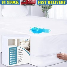 Waterproof Mattress Cover Encasement Low Profile Box Spring Protector Easy Care