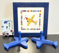 2005 Target Sophie Harding Airplane Nursery Wall Art Hooks Switch Plate Set
