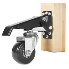 3 In. Dia. Wheels Retractable Workbench Casters, 800 Lbs. Capacity (4 Pack)