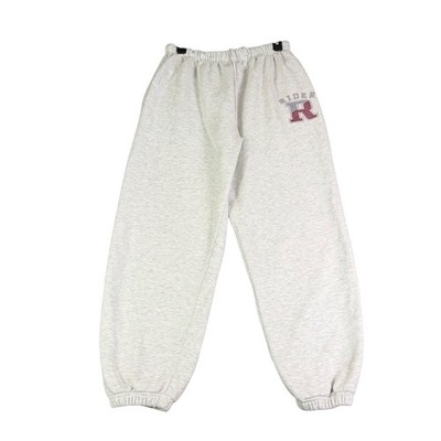 Rider University Sweatpants Heather Gray Collegiate Graphic Joggers Mens Small