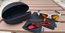 Oakley Flak 2.0 Men's White Sport Sunglasses Mirrored Yellow and Red Lenses