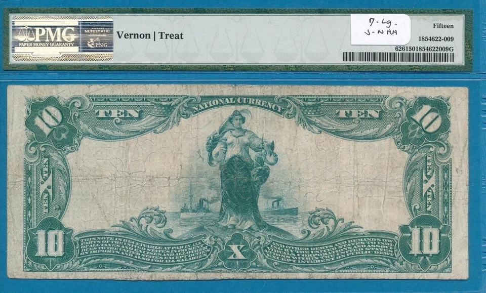 $10. 1902 P.B. THE BEREA .N.B. OF KENTUCKY CHARTER. #8435 PMG F15 - Image 3 of 3