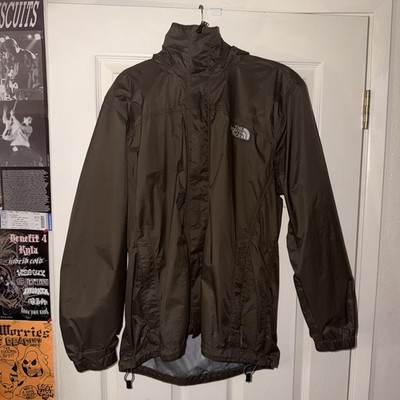 The North Face DryVent Men s M Hooded Zip Nylon Mid-Length Rain Coat Green